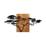 Wallity Acacia Tree - 329 Escultura de Pared de Madera y Metal en Negro y Nogal